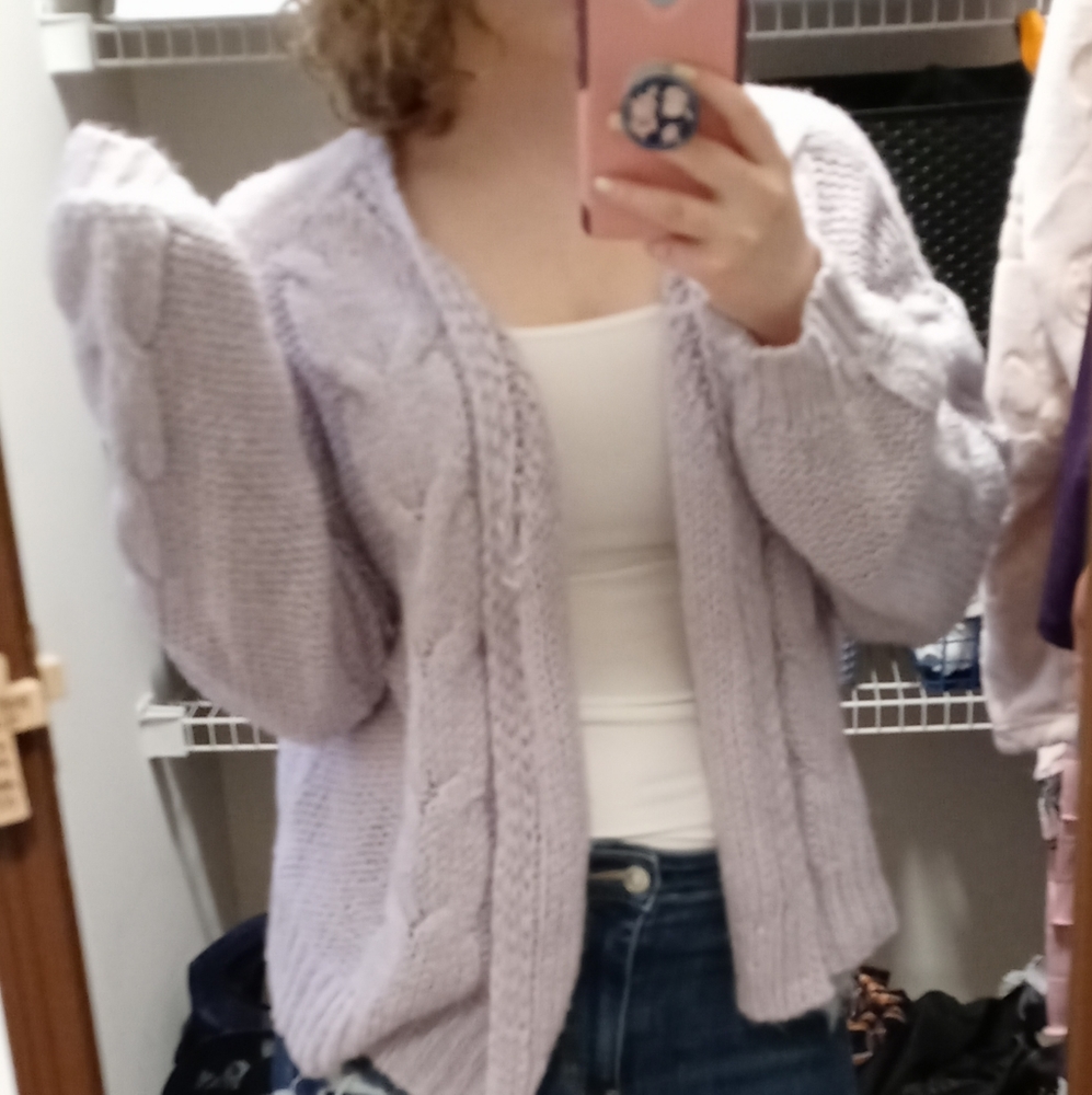 Lavender knit sweater